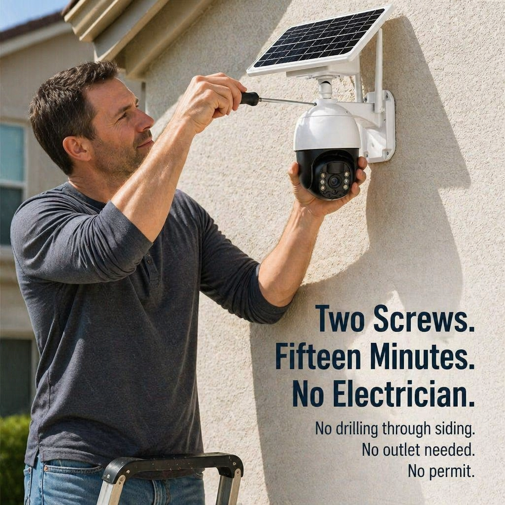 SolarSentry™ Wireless Outdoor Camera — Monitor Every Blind Spot Around the Clock, Wire-Free, Subscription-Free