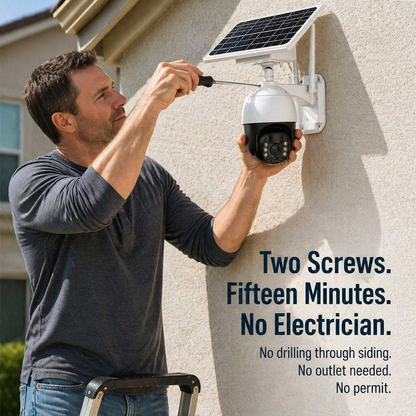 SolarSentry™ Wireless Outdoor Camera — Monitor Every Blind Spot Around the Clock, Wire-Free, Subscription-Free
