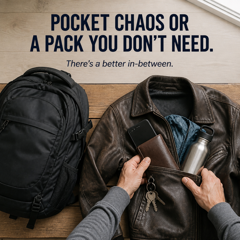 SmartPack™ — Hold Your Phone, Wallet & Water Bottle Minus the Backpack Baggage