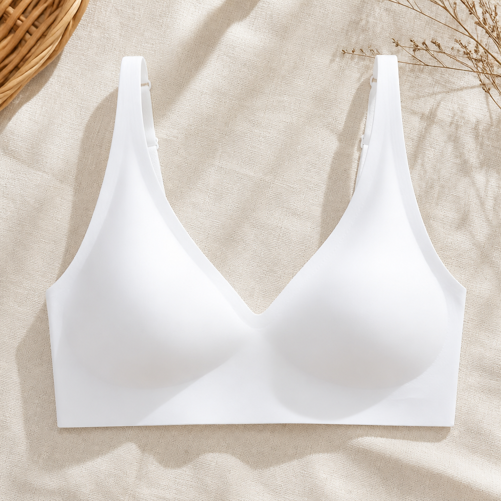 LumiFit™ – Seamless Wireless Bralette with Softly Padded V-Neck Cups