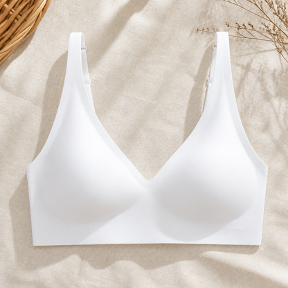 LumiFit™ – Seamless Wireless Bralette with Softly Padded V-Neck Cups