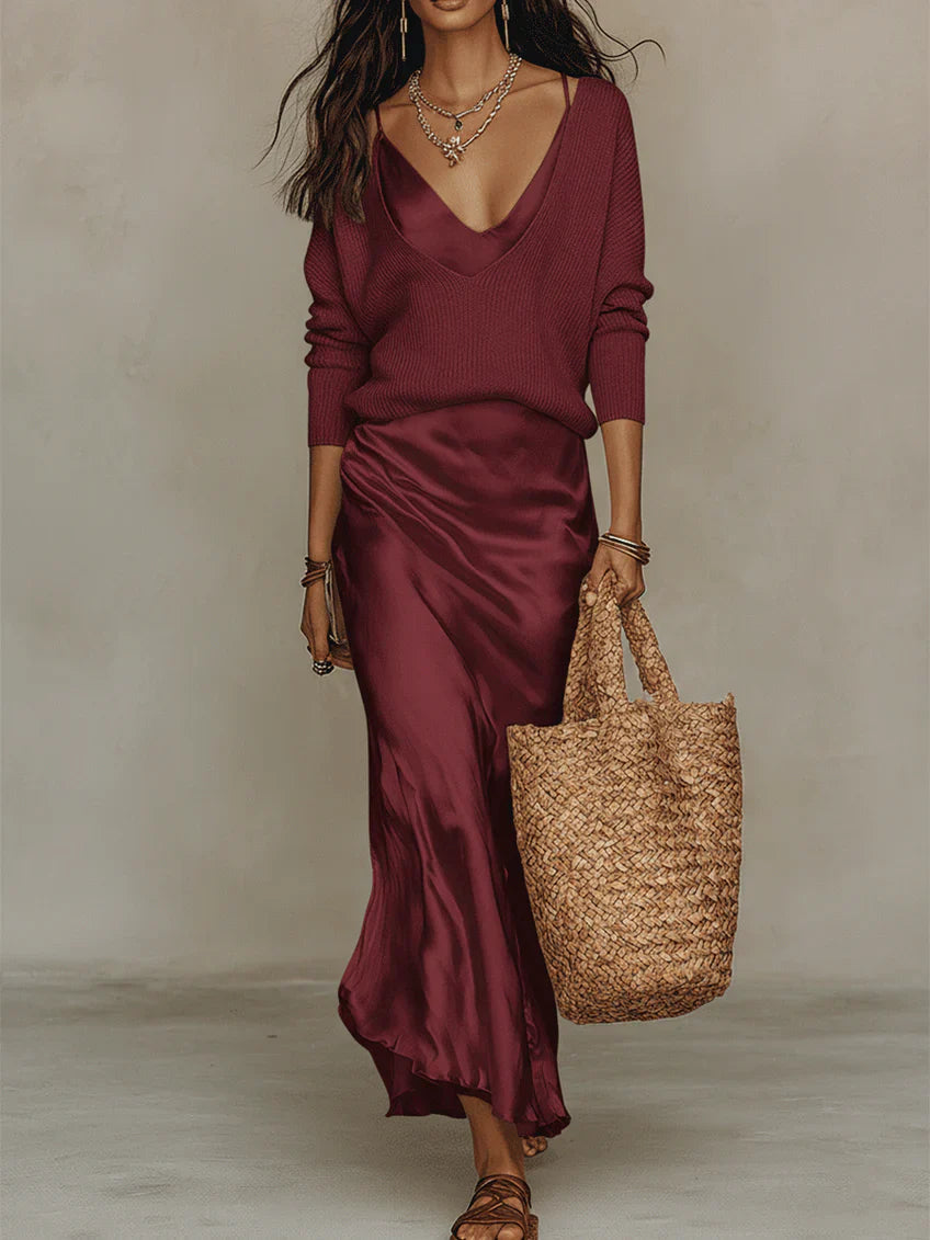 AluraVive™ Satin Set — Unleash Effortless Glamour and All-Day Confidence