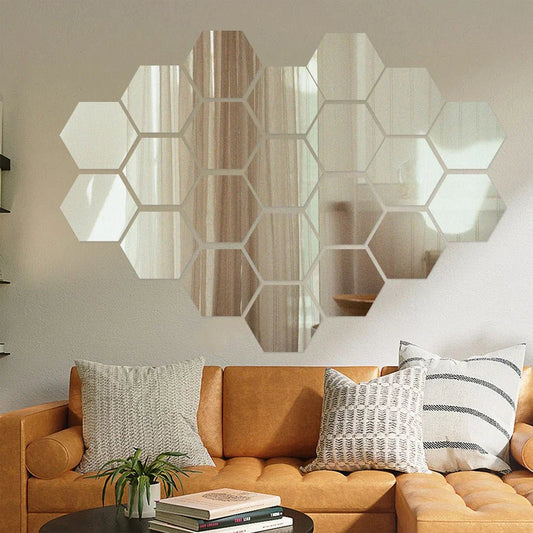 Hexmirror™ | Hexagon-Shaped Mirror Wall Sticker | 50% OFF