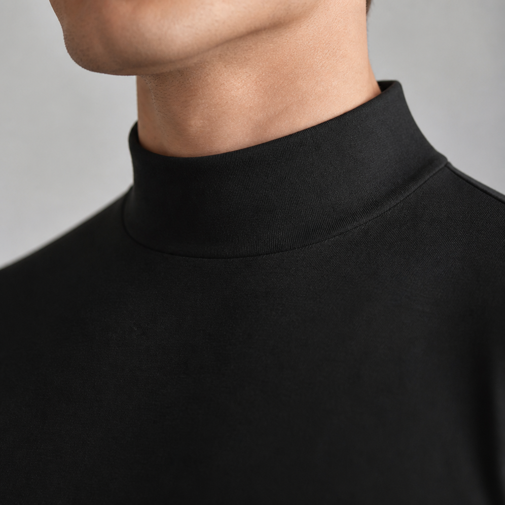 TitanFit™ – Slim Sleek Fit Mock Neck Long Sleeve Base Layer