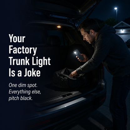 RadianceTrack™ — Illuminates Your Trunk With Auto-On Light Whenever You Open It