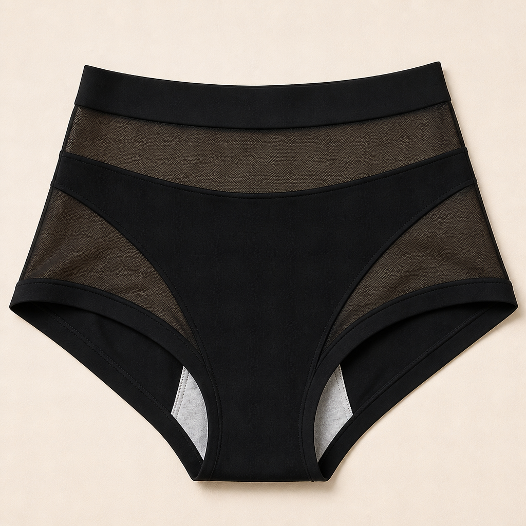 PureForte™ – High-Rise Sculpting Mesh Brief Featuring Antibacterial Silk Gusset