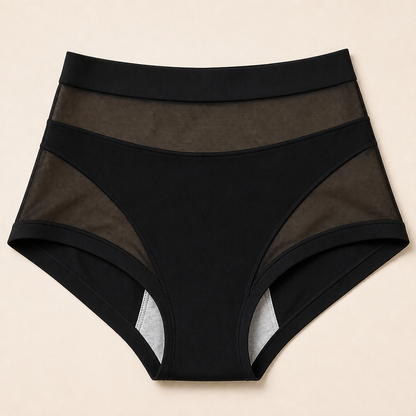 PureForte™ – High-Rise Sculpting Mesh Brief Featuring Antibacterial Silk Gusset