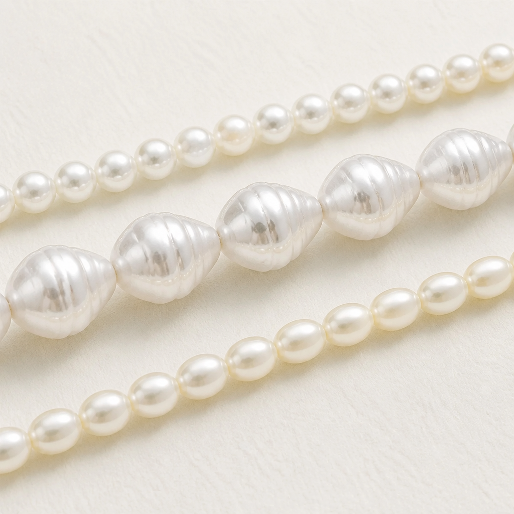 VeraLuxe™ – Triple-Strand Pearl Necklace Set with Gold Toggle Clasps