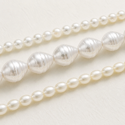 VeraLuxe™ – Triple-Strand Pearl Necklace Set with Gold Toggle Clasps
