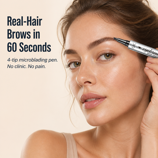 NatuSculpt™ 4-Tip Brow Pen — Draw Natural Hair-Like Brows in 60 Seconds That Stay Put