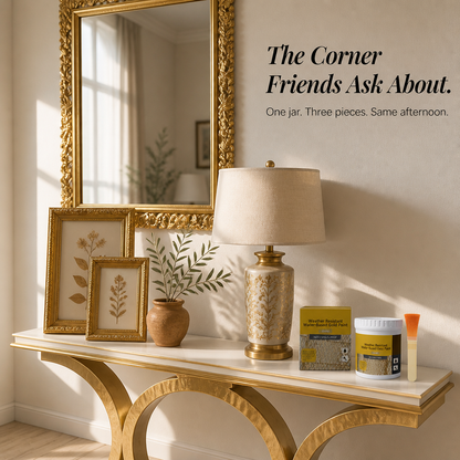BrilliqueGlo™ — Paint On Gleaming Gold That Turns Thrift Finds Into Antiques