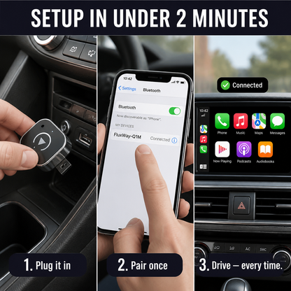 FluxWay™ — Ditch the Cable and Auto-Connect Wireless CarPlay & Android Auto