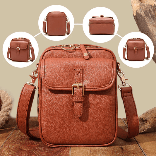 MirabellaStride™ Leather Crossbody — Effortless Style and Pain-Free Carry That Powers Your Day