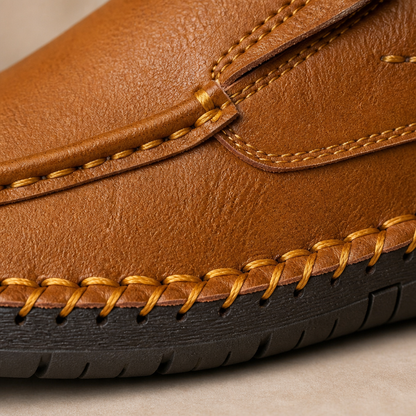 Bravaro™ – Handcrafted Slip-On Leather Loafers with Padded Sole