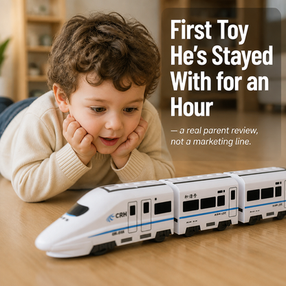 BrainBuzz Express™ — Speed a Life-Like Bullet Train Across Their Bedroom Floor
