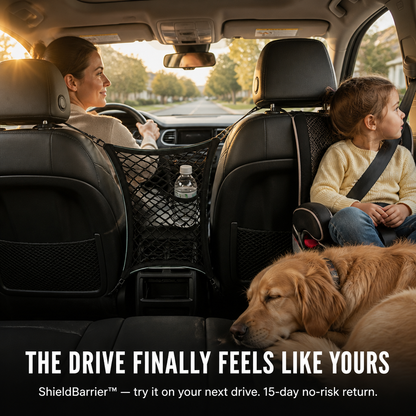 ShieldBarrier™ — Prevent Kids and Pets From Climbing Up Front While Driving