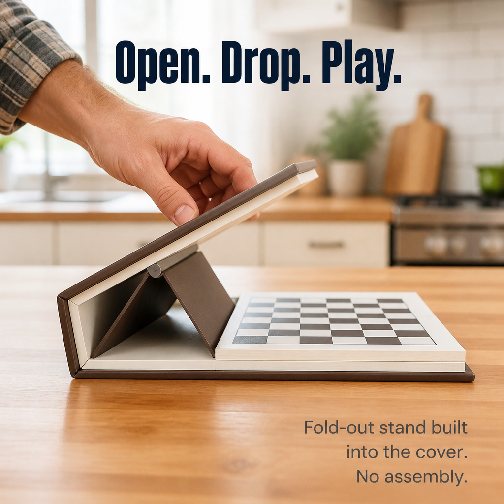 ScripturaChess™ — Conceal a Genuine Chess Set Within a Hardcover Book