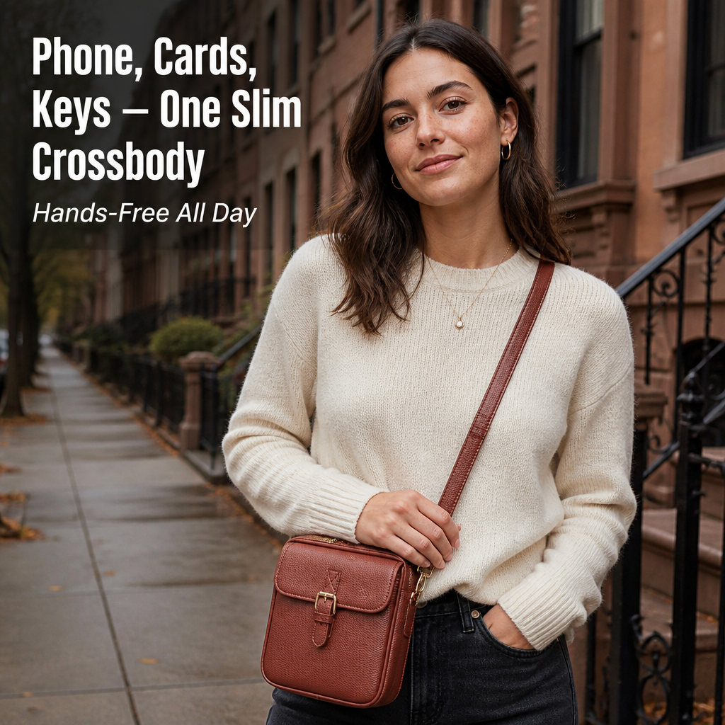 VeroCraft™ — Store Phone, Cards & Everyday Essentials in One Sleek Crossbody