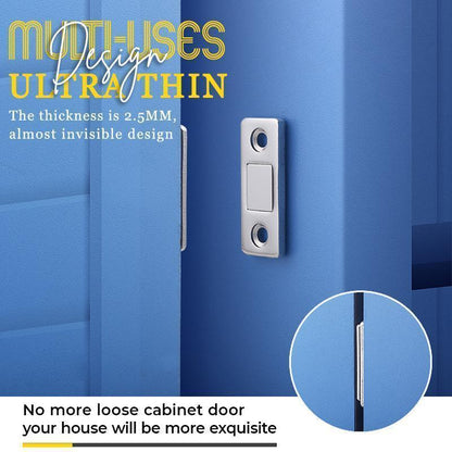 Strong Magnetic Ultra-Thin Invisible Door Catch, Punch-Free (4 pcs)