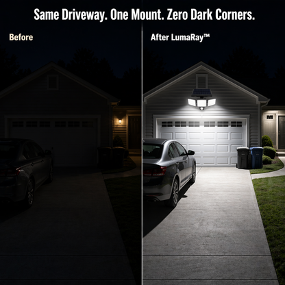 LumaRay™ — Illuminate Every Shadowy Spot With 270° Motion-Activated Solar Lighting