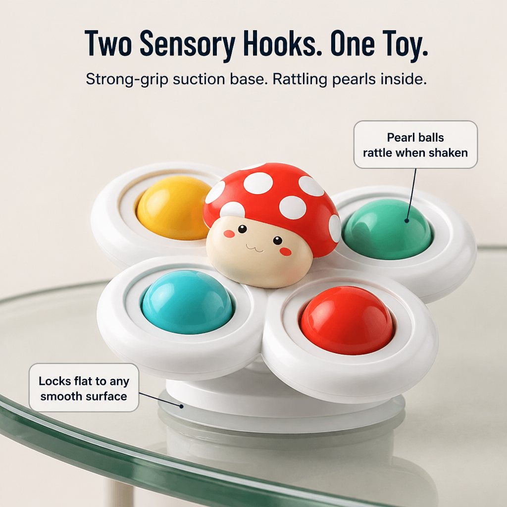 SpinSoothe™ — Attach One to the Tray and Enjoy Your Meal in Peace | 3-Pack