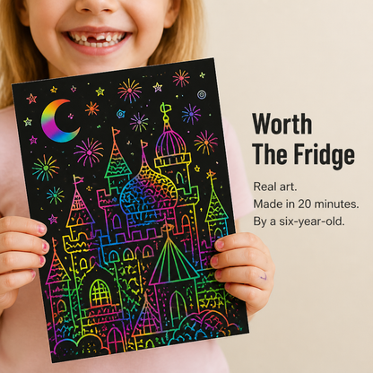VividDreams™ Scratch Art Notebook — Swap Screen Time For Calm, Clean Rainbow Fun