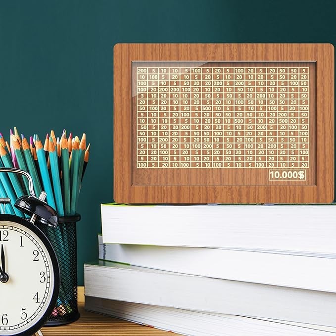 Perlo — Wooden Savings Box with Secure Lid and Progress Tracker