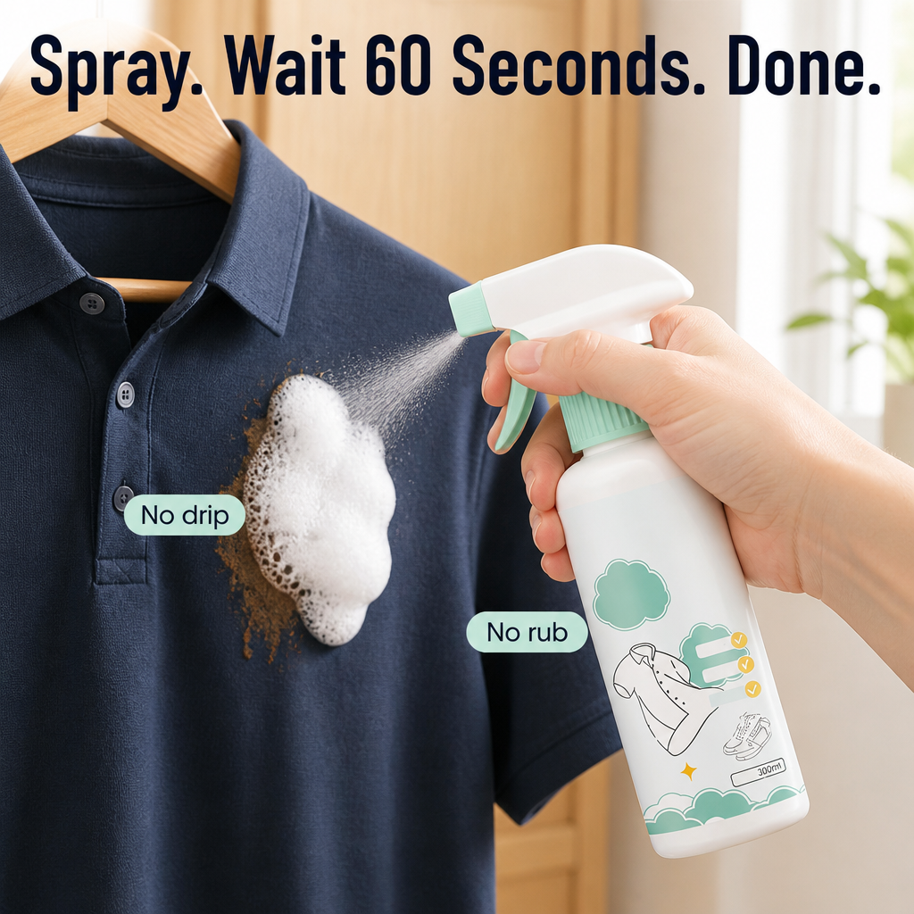 ReviveMist™ — Remove Set-In Stains from Silk, Cotton, and Wool Instantly