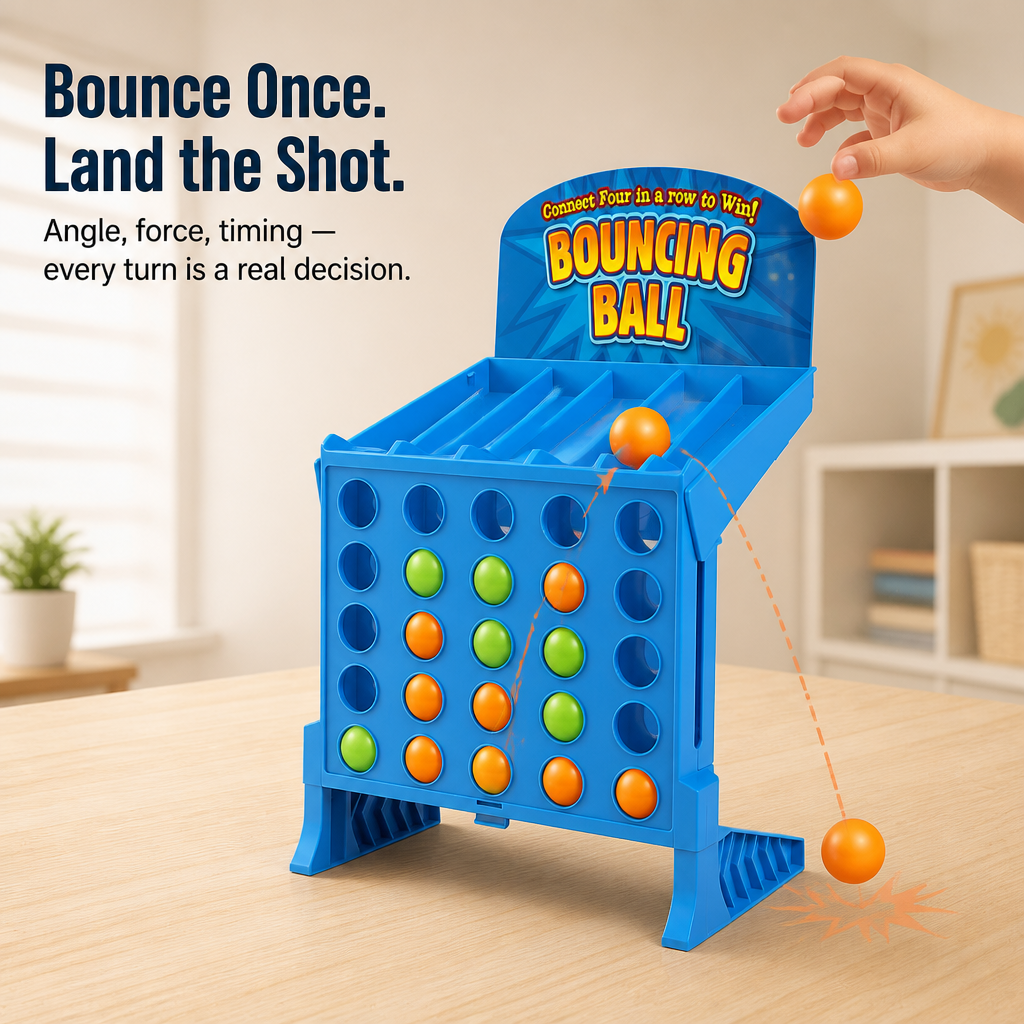 AimVenture™ — Bounce-Shoot Connect 4 That Gets Kids Laughing Loud and Off Screens