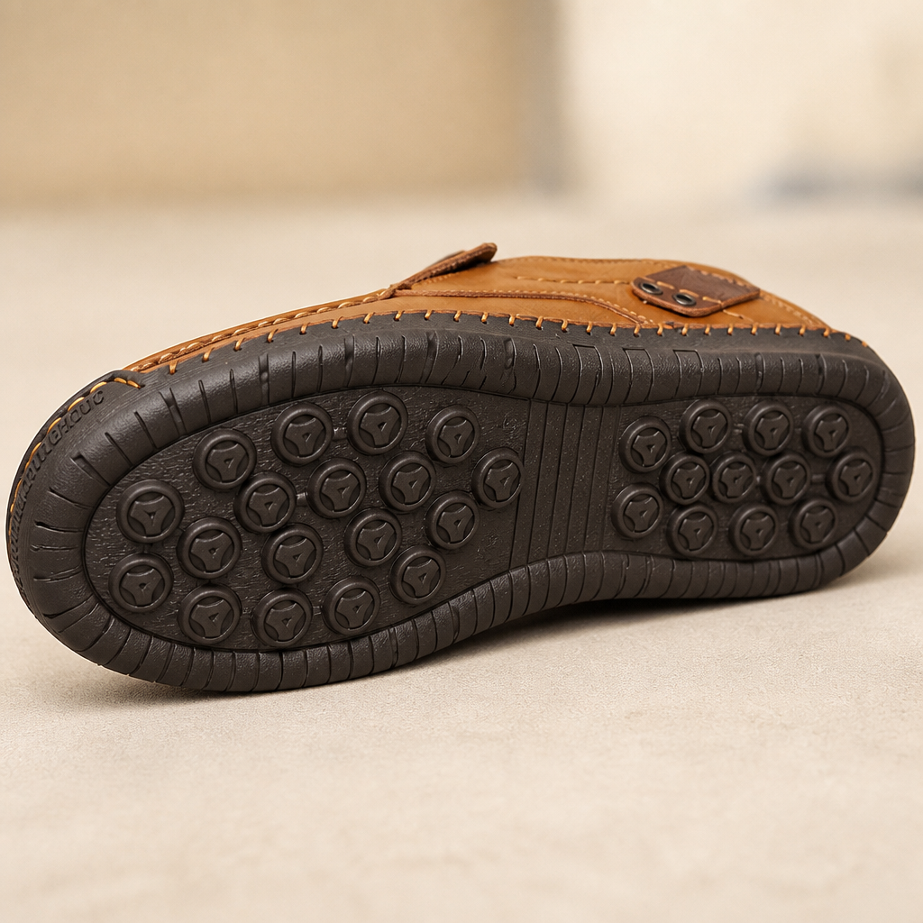 Bravaro™ – Handcrafted Slip-On Leather Loafers with Padded Sole