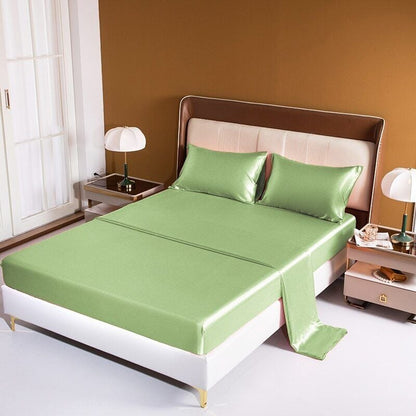 Liora — Breathable Ice Silk Bedding Set with Wrinkle-Resistant Fit