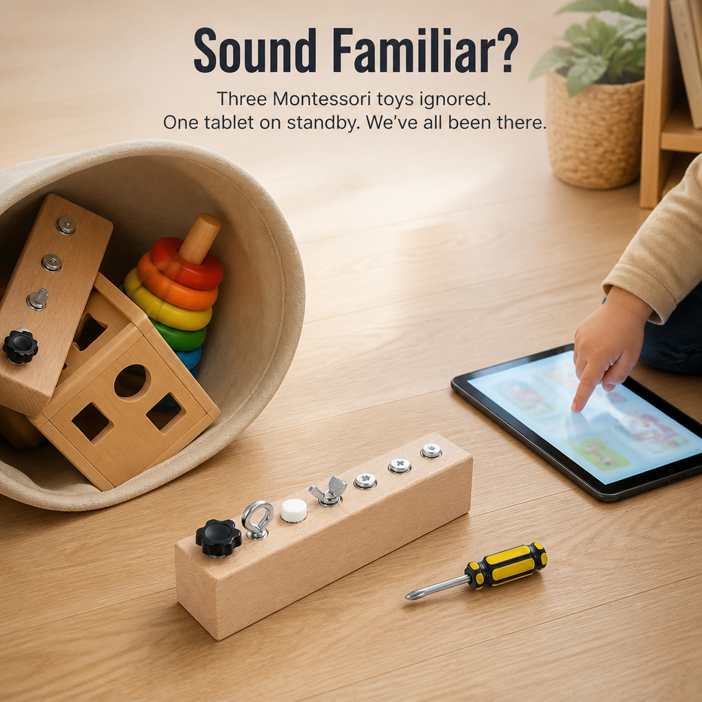 HandiNest™ — Give Your Inquisitive Toddler Genuine Tools, Genuine Screws, Genuine Focus