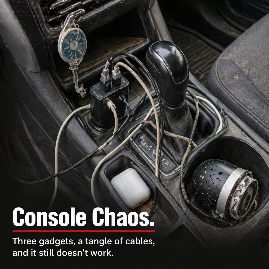 LumiVibe™ — Power, Fragrance & Star-Projection for Your Car from a Single Plug