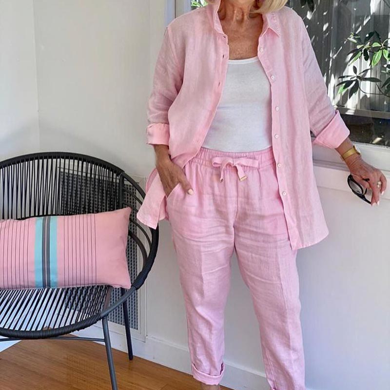 Veloria™ Cotton-Linen Set — Feel Fresh, Stylish, and Unstoppable All Day Long
