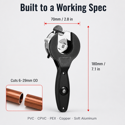 FlowMaster Precision™ — Ratchet Fast Through PVC, Copper & PEX Without Pipe Damage in Seconds