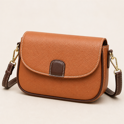 SolaraVera™ – Timeless Pebbled Leather Crossbody with Magnetic Snap