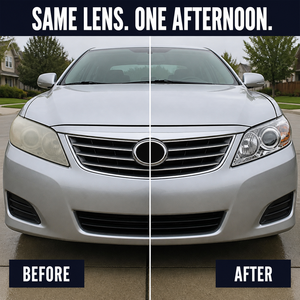 LumaShield™ — Spray to Clear Foggy Headlights in Minutes Without Sanding or Garage Trips