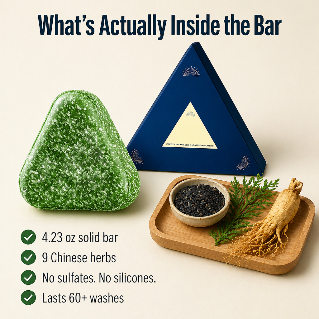Verdanta™ Botanical Shampoo Bar — Prevent Drain Shedding & Fortify Roots Using Chinese Herbs