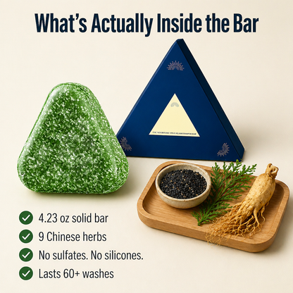 Verdanta™ Botanical Shampoo Bar — Prevent Drain Shedding & Fortify Roots Using Chinese Herbs