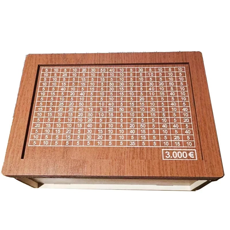 Perlo — Wooden Savings Box with Secure Lid and Progress Tracker