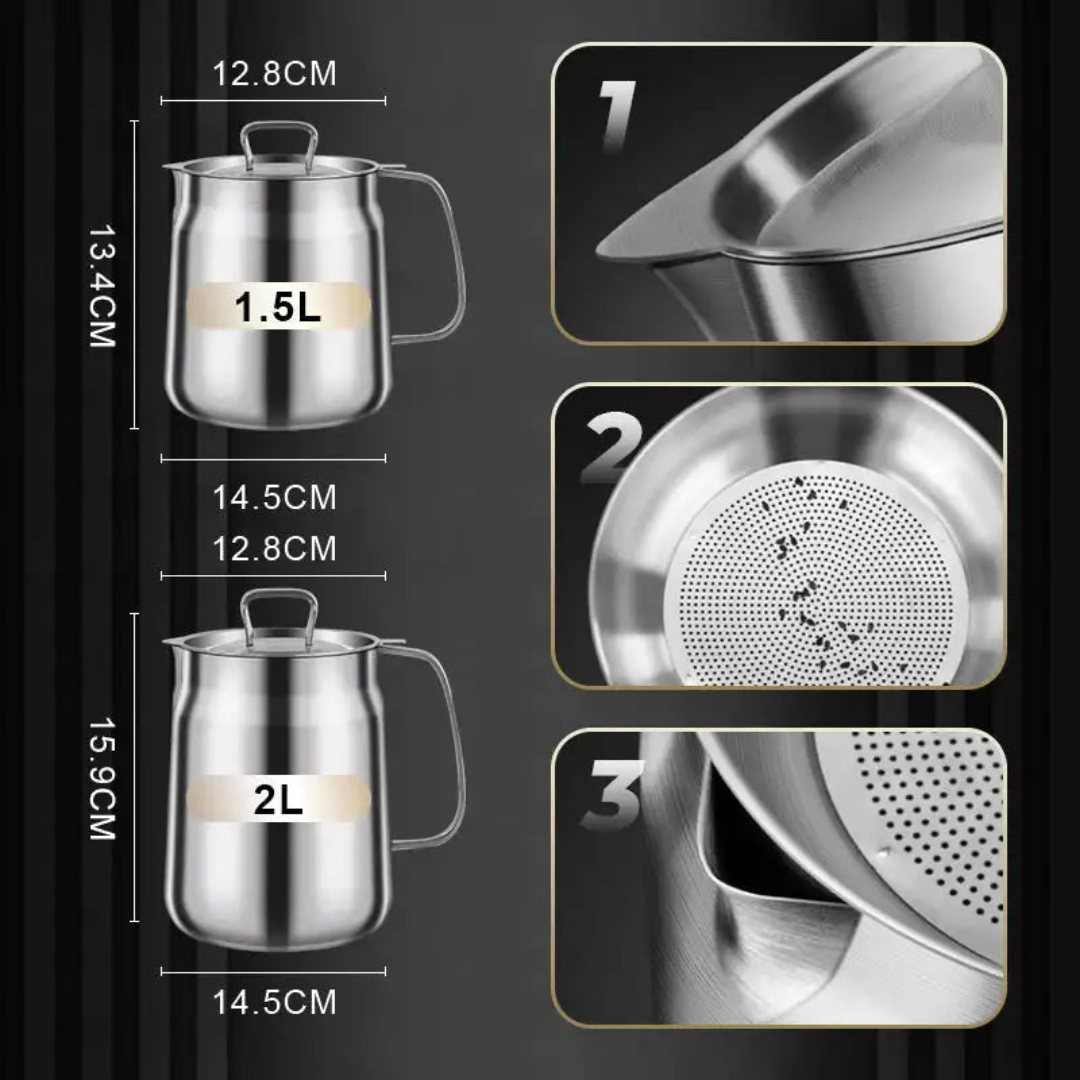 FilterFry™ | 3-Piece Multifunction Frying Pan Set