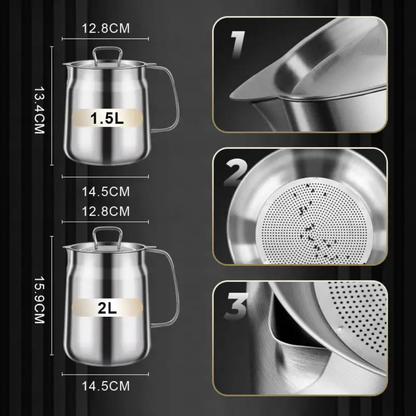 FilterFry™ | 3-Piece Multifunction Frying Pan Set