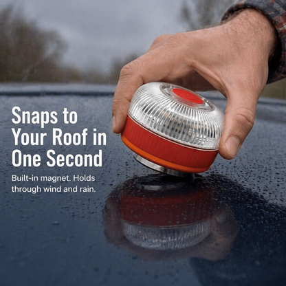 LuciPulse™ — Attach to Your Roof & Illuminate the Roadside Instantly