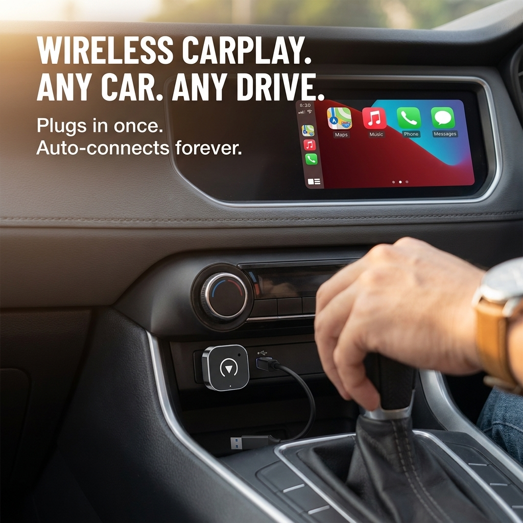 FluxWay™ — Ditch the Cable and Auto-Connect Wireless CarPlay & Android Auto