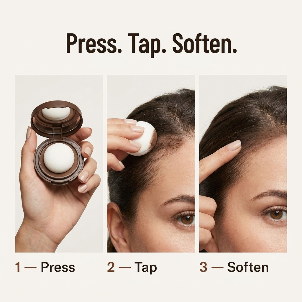 CrownVeil™ — Cover Large Areas in Two Taps with Sweat-Resistant Tap-On Powder