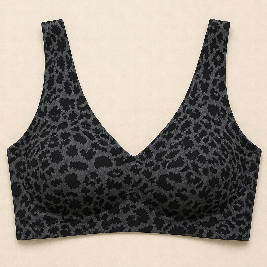 SilquiEase™ – Wireless Seamless Leopard Print Bra with Back Cut-Out
