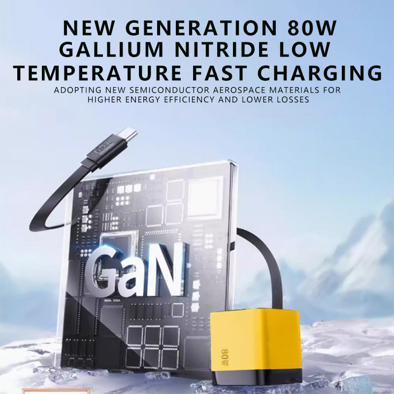 SparkCharge™ 80W Retractable Charger — Unleash Lightning-Fast Power with Zero Cable Chaos