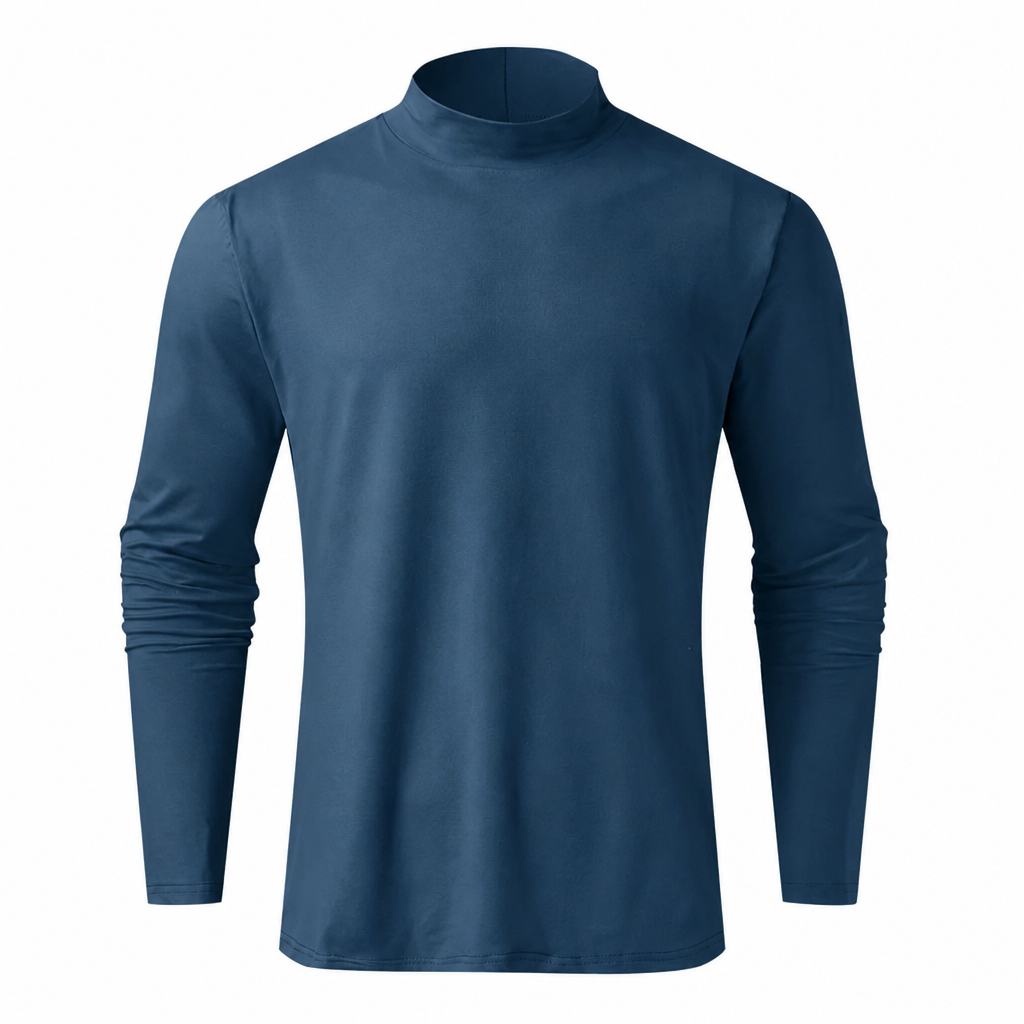 TitanFit™ – Slim Sleek Fit Mock Neck Long Sleeve Base Layer