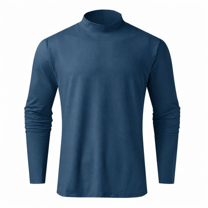 TitanFit™ – Slim Sleek Fit Mock Neck Long Sleeve Base Layer
