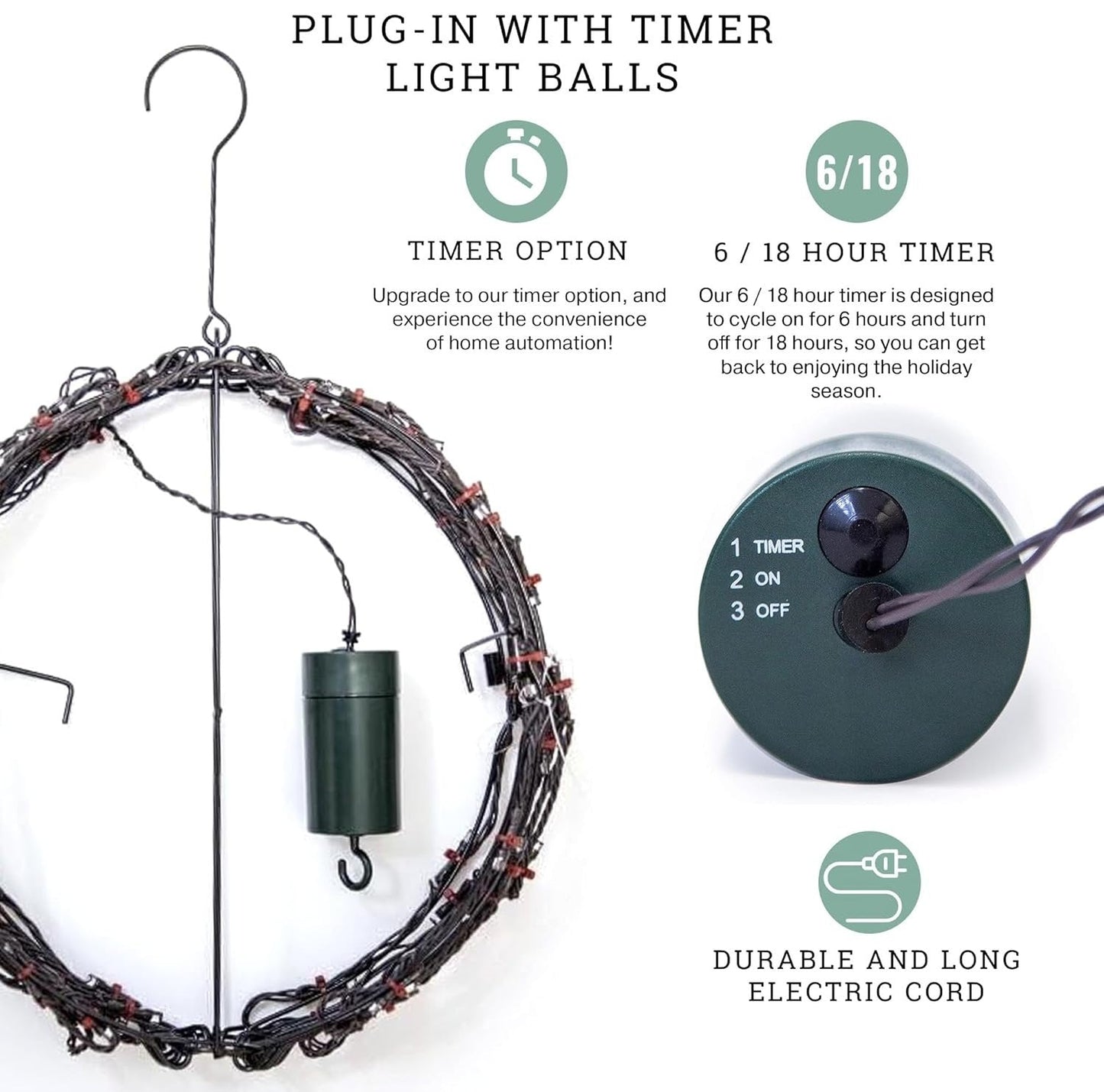 LumoGlow — Warm White LED Light Balls for Indoor & Outdoor Use
